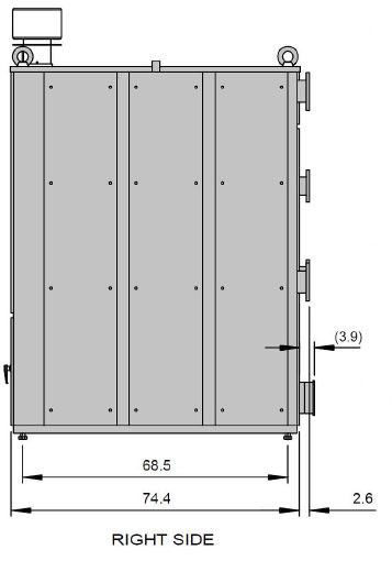 Gas Fired Double-Effect Chiller-Heaters CH-K80/CH-K100 right side view