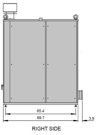 Gas Fired Double-Effect Chiller-Heaters CH-K50/CH-K60 right side view