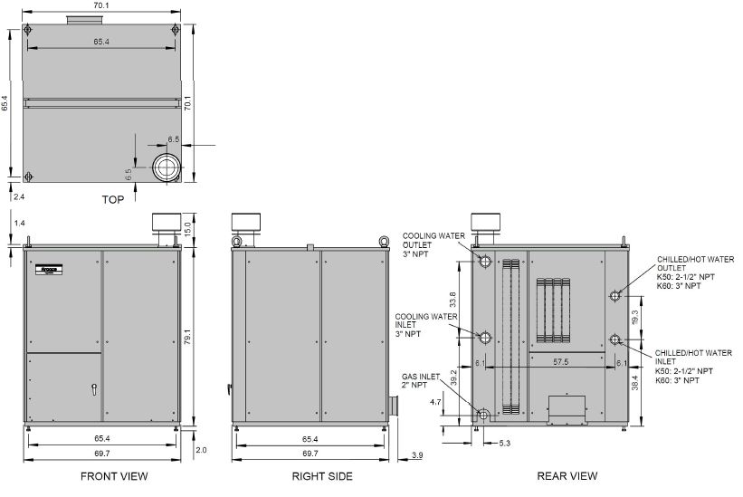 Gas Fired Double-Effect Chiller-Heaters CH-K50/CH-K60 all views